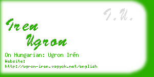 iren ugron business card